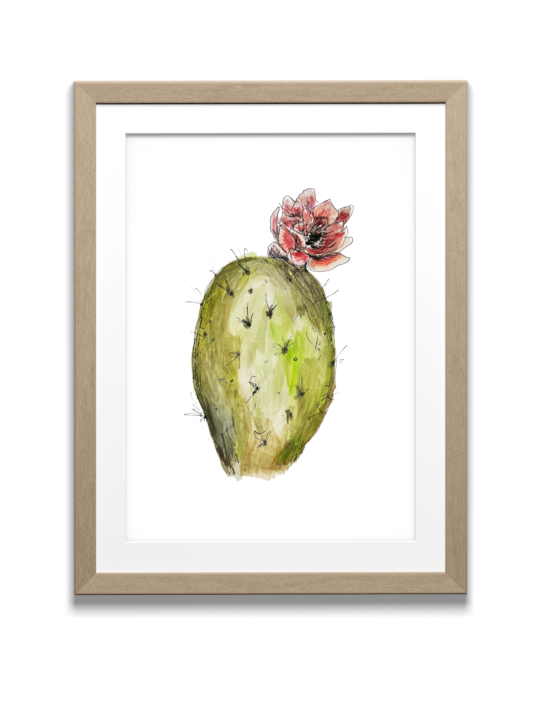 watercolor prickly pear cactus Prickly Pear Cactus Watercolor Print