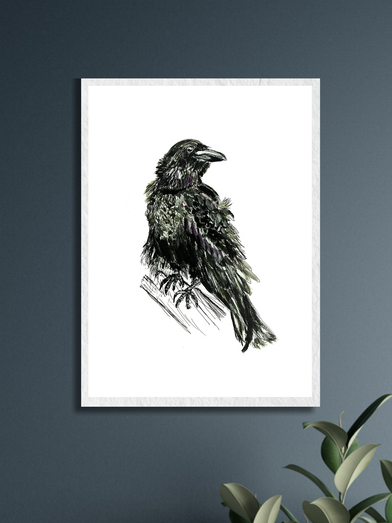 Raven Watercolor - Original Art Print