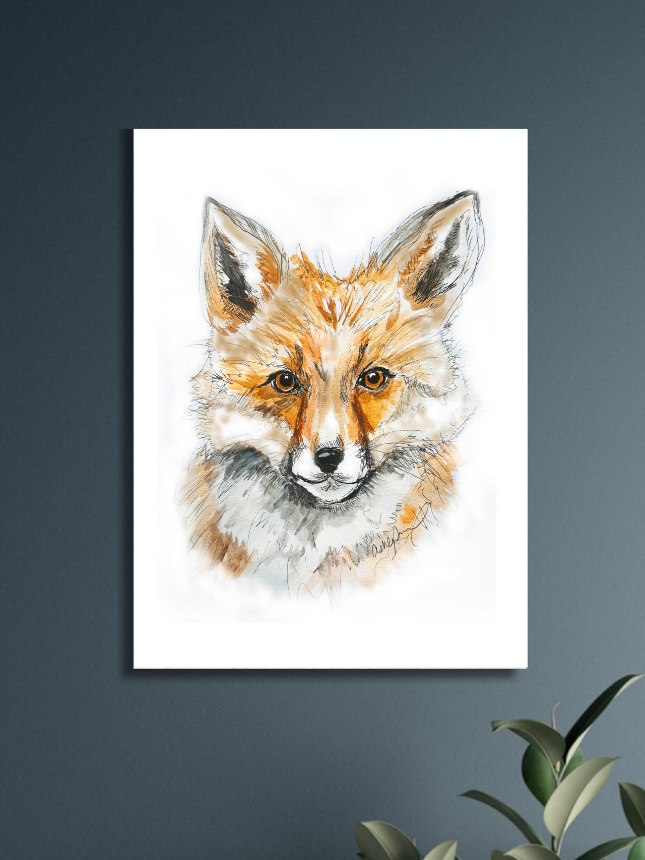 Fox Watercolor - Original Art Print