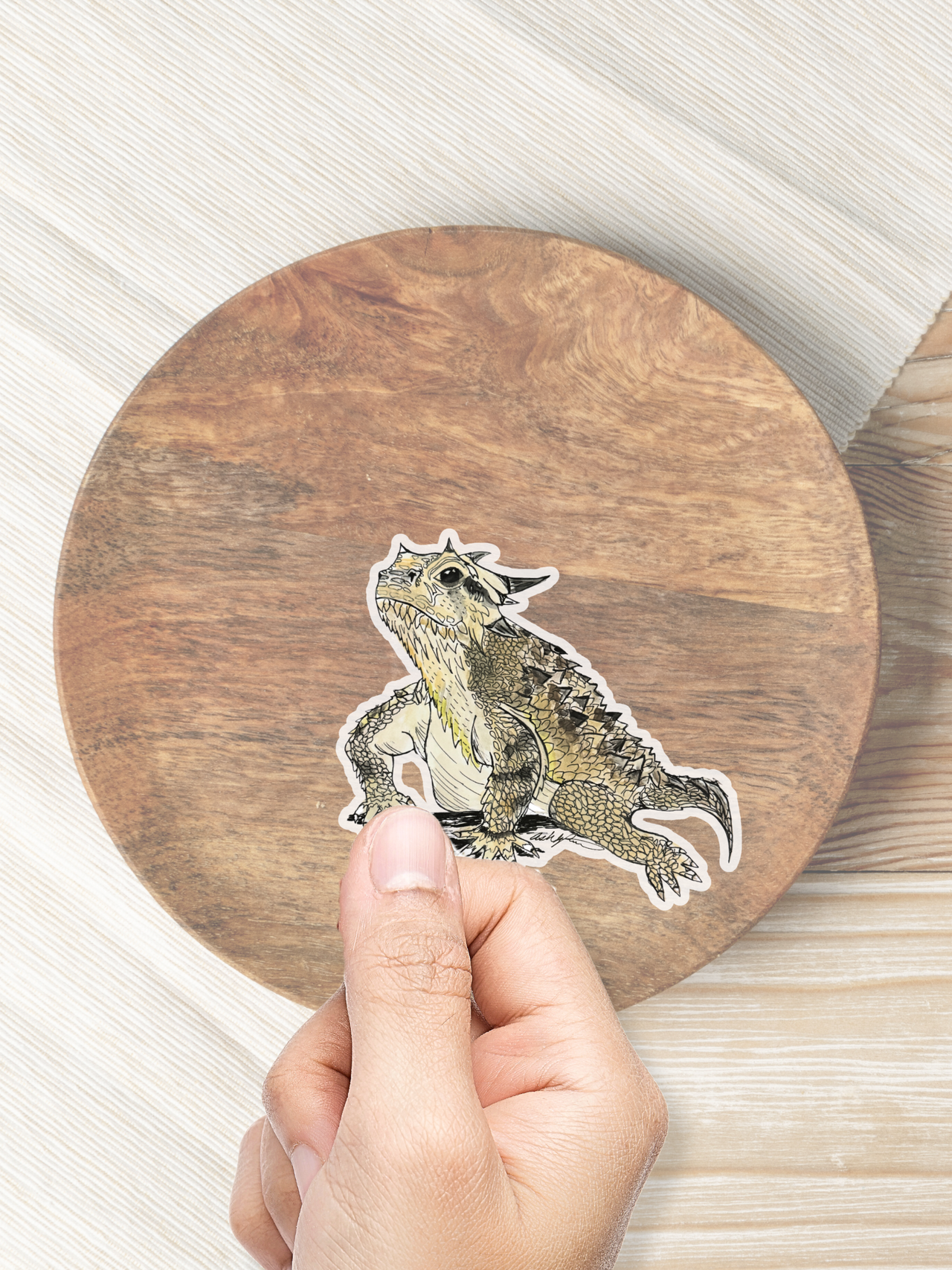 Horned Toad (Color) Sticker