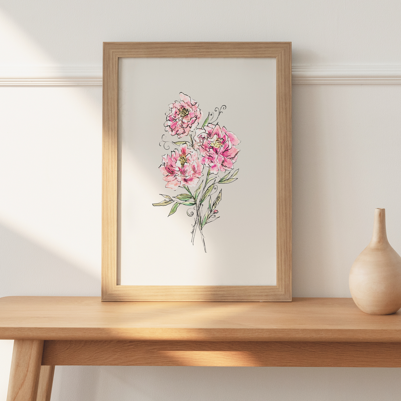 Peony Watercolor Print