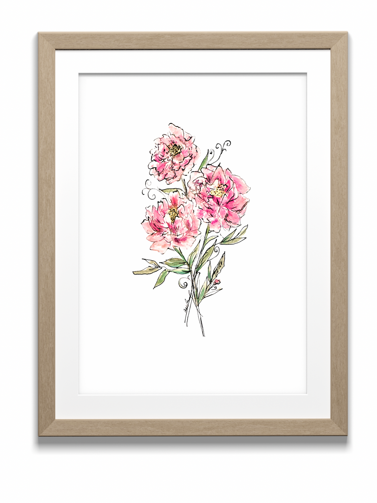 Peony Watercolor Print