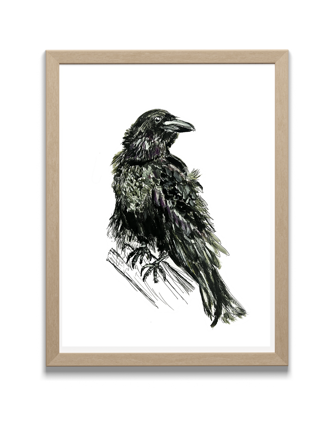 Raven Watercolor - Original Art Print