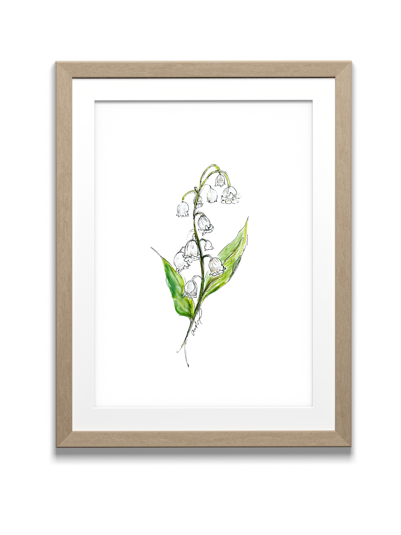 Lily of the Valley Watercolor Print - May Birth Flower