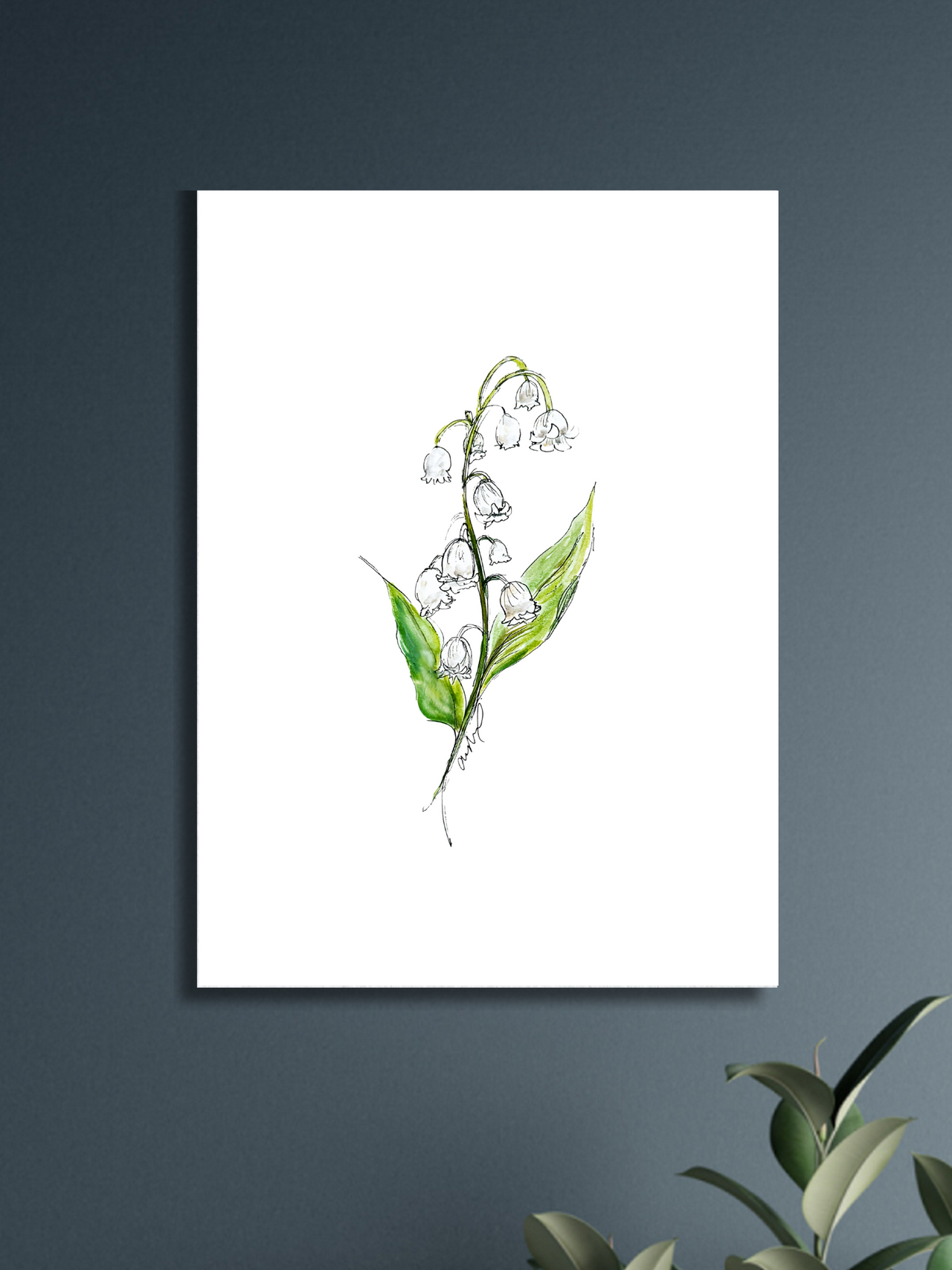 Lily of the Valley Watercolor Print - May Birth Flower