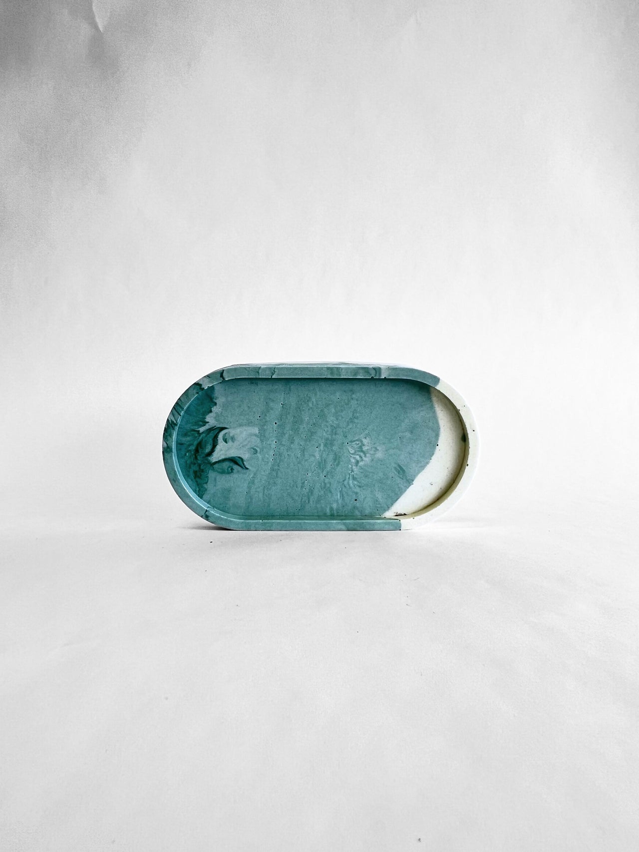 Vanity Tray - Teal & White