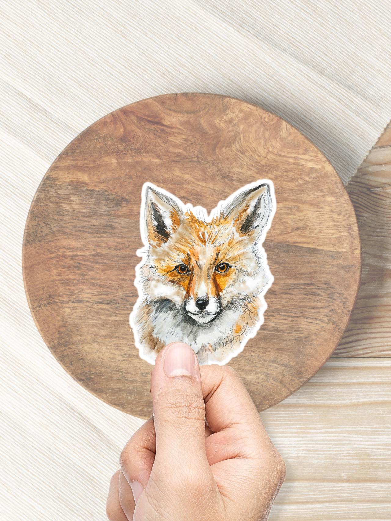 Fox Sticker (White Background, 2.25x3 inches)