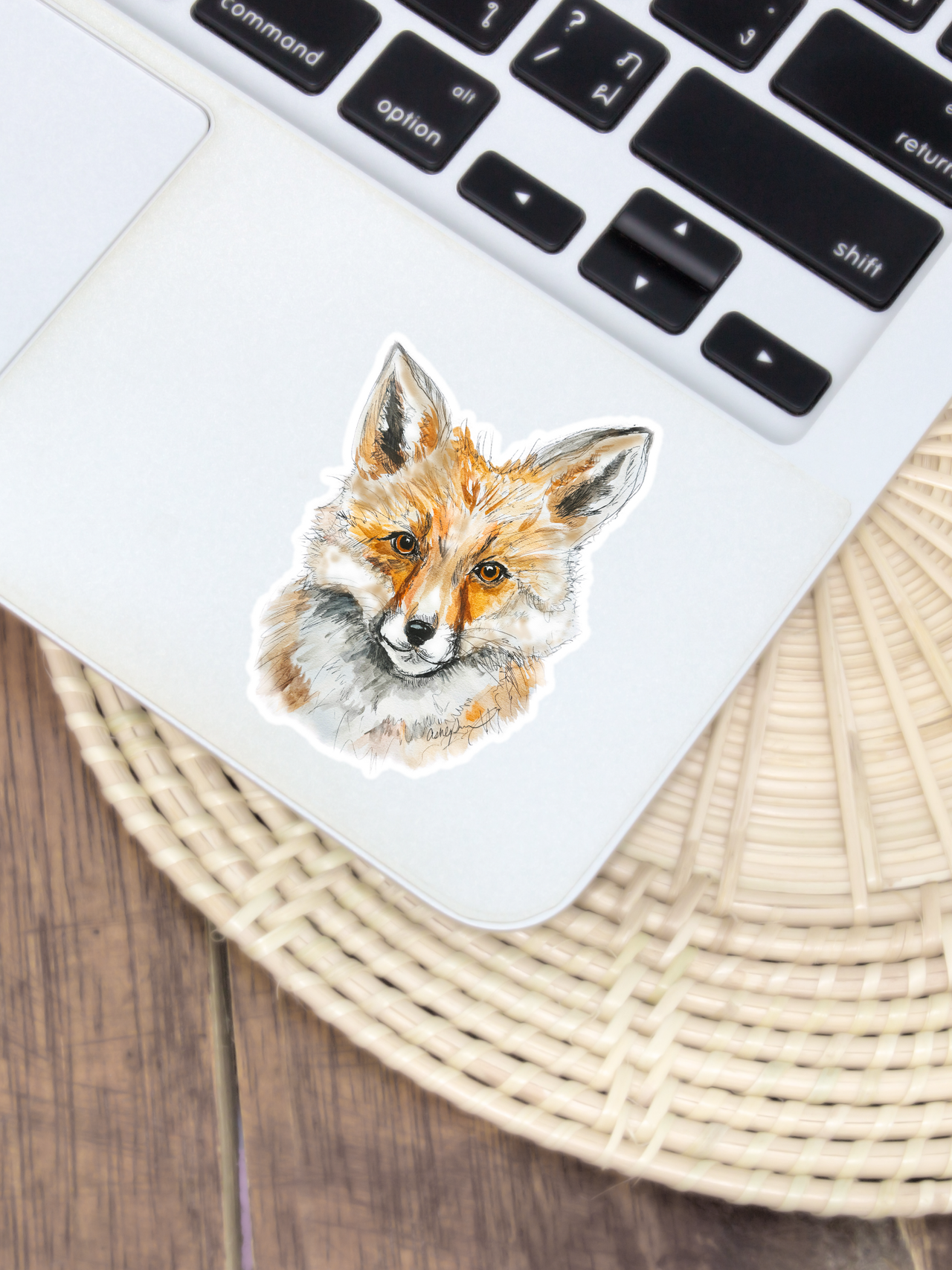 Fox Sticker (White Background, 2.25x3 inches)