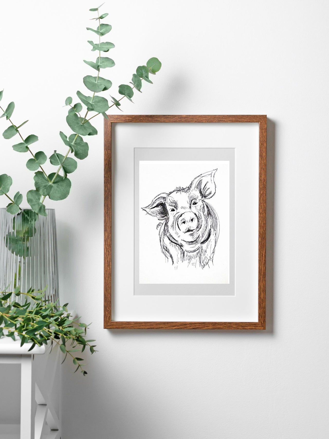 Pig Sketch - Original Art Print