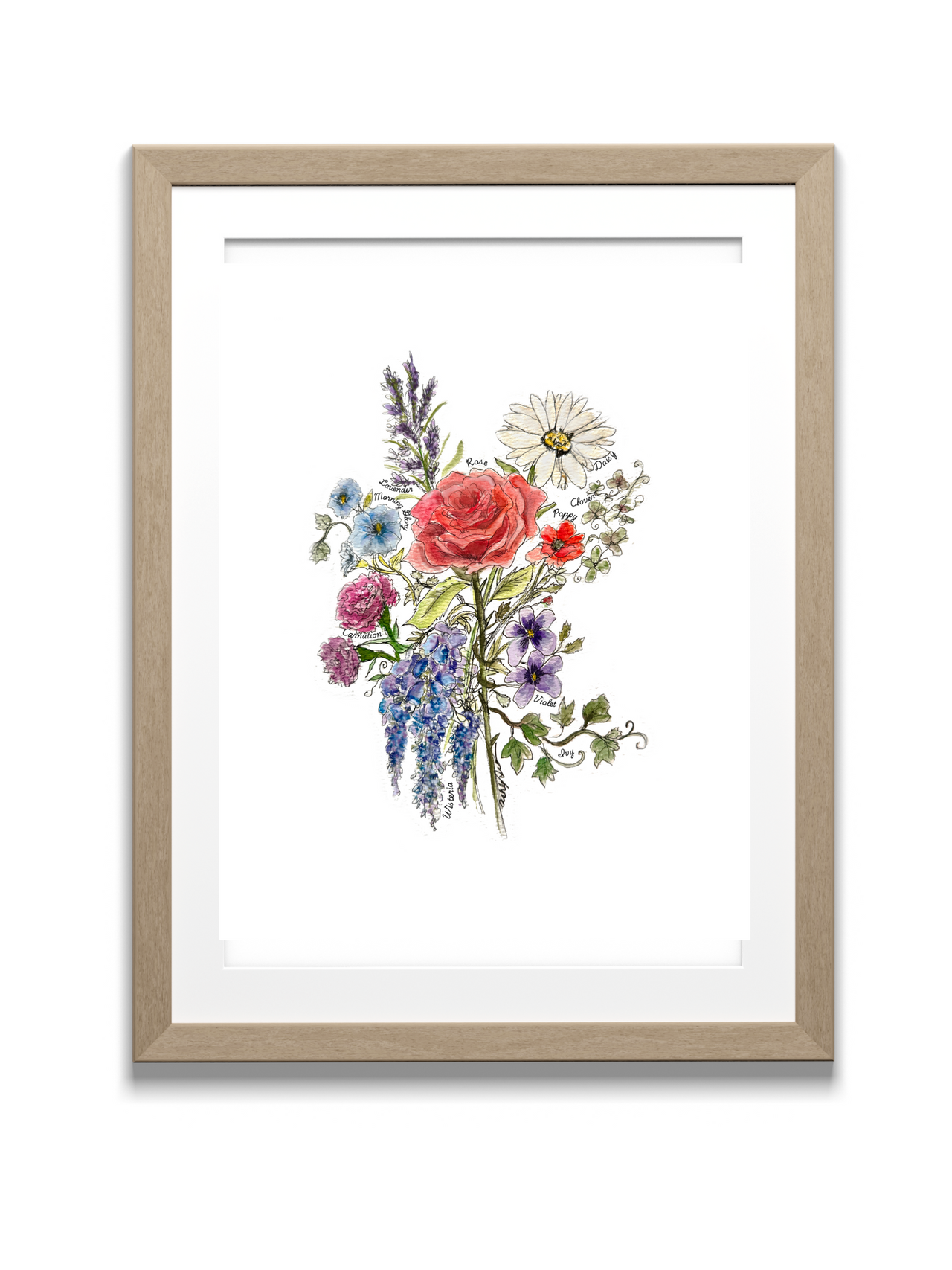 Tay Bouquet Watercolor Art Print